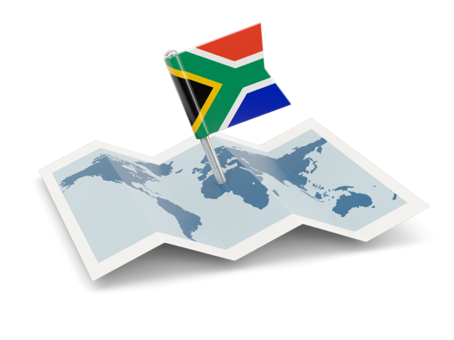 Flag pin with map. Download flag icon of South Africa at PNG format