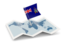 South Georgia and the South Sandwich Islands. Flag pin with map. Download icon.