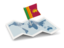 Sri Lanka. Flag pin with map. Download icon.