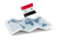 Syria. Flag pin with map. Download icon.