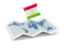 Tajikistan. Flag pin with map. Download icon.