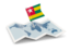 Togo. Flag pin with map. Download icon.