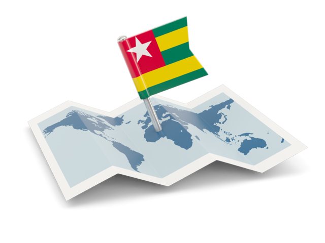 Flag pin with map. Download flag icon of Togo at PNG format
