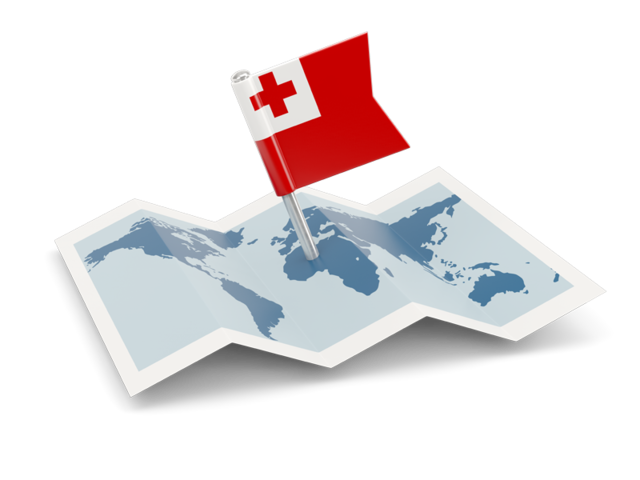 Flag pin with map. Download flag icon of Tonga at PNG format