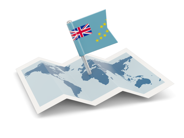 Flag pin with map. Download flag icon of Tuvalu at PNG format