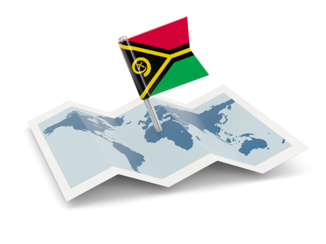 Flag pin with map. Download flag icon of Vanuatu at PNG format