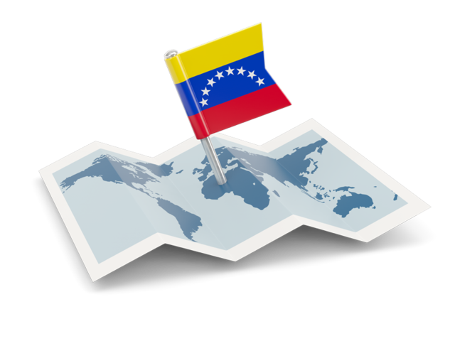 Флажок с картой. Скачать флаг. Венесуэла