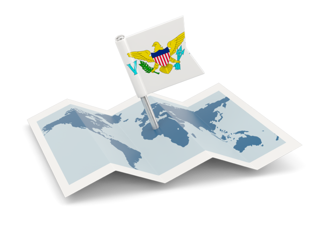 Flag pin with map. Download flag icon of Virgin Islands of the United States at PNG format