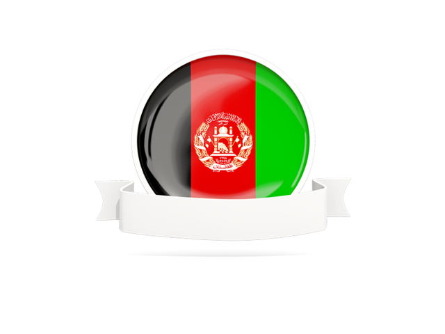 Flag with empty ribbon. Download flag icon of Afghanistan at PNG format