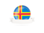 Aland Islands. Flag with empty ribbon. Download icon.