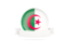 Algeria. Flag with empty ribbon. Download icon.