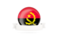 Angola. Flag with empty ribbon. Download icon.