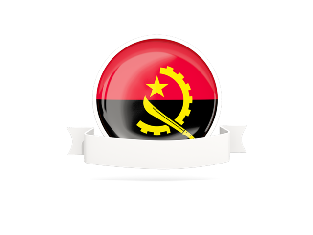 Flag with empty ribbon. Download flag icon of Angola at PNG format