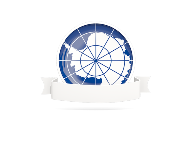 Flag with empty ribbon. Download flag icon of Antarctica at PNG format
