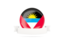 Antigua and Barbuda. Flag with empty ribbon. Download icon.