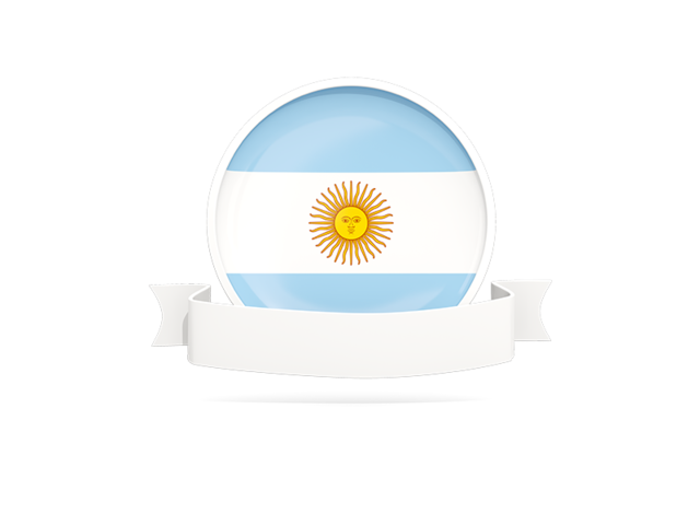 Флаг с белой лентой. Скачать флаг. Аргентина