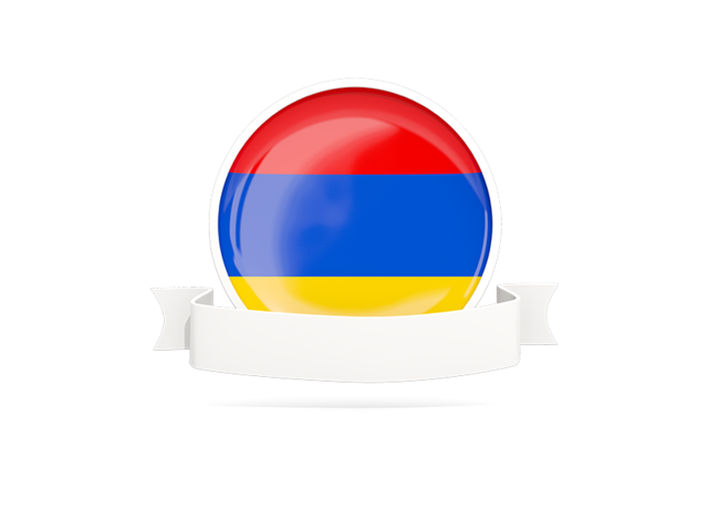 Flag with empty ribbon. Download flag icon of Armenia at PNG format