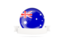 Australia. Flag with empty ribbon. Download icon.