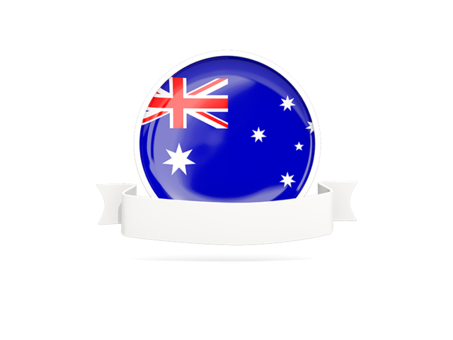 Flag with empty ribbon. Download flag icon of Australia at PNG format