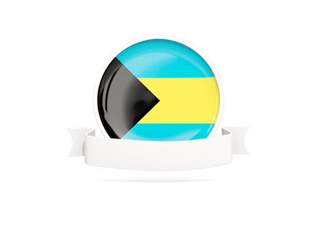 Flag with empty ribbon. Download flag icon of Bahamas at PNG format