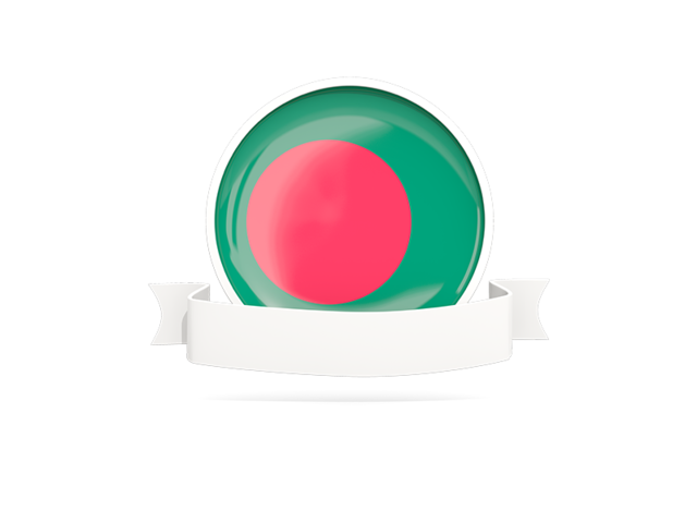 Flag with empty ribbon. Download flag icon of Bangladesh at PNG format
