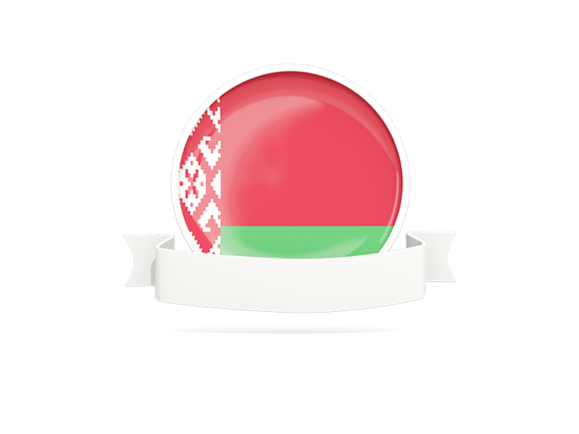 Flag with empty ribbon. Download flag icon of Belarus at PNG format