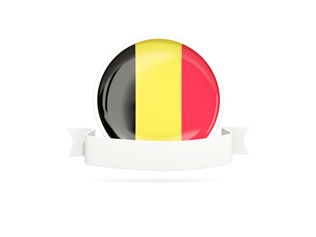 Flag with empty ribbon. Download flag icon of Belgium at PNG format