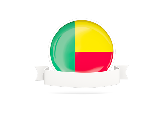 Flag with empty ribbon. Download flag icon of Benin at PNG format