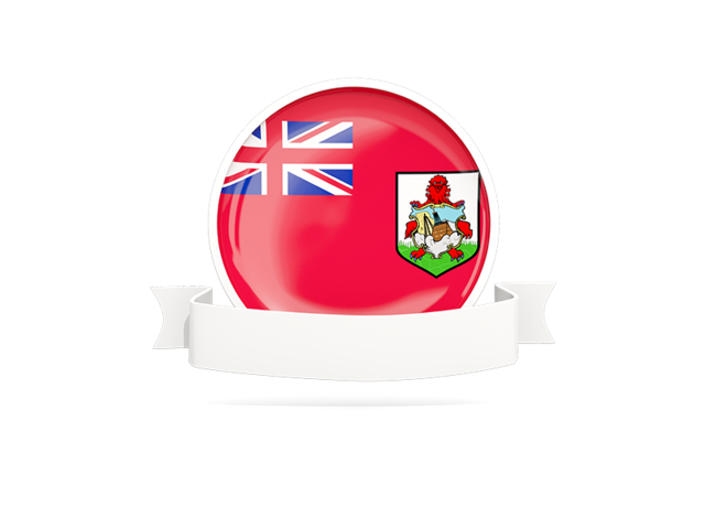 Flag with empty ribbon. Download flag icon of Bermuda at PNG format