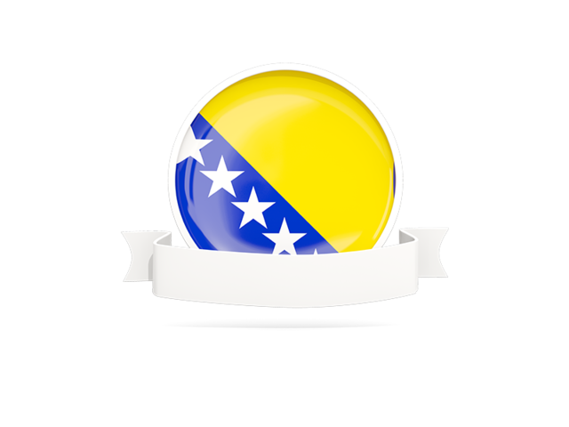 Flag with empty ribbon. Download flag icon of Bosnia and Herzegovina at PNG format