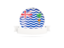 British Indian Ocean Territory. Flag with empty ribbon. Download icon.