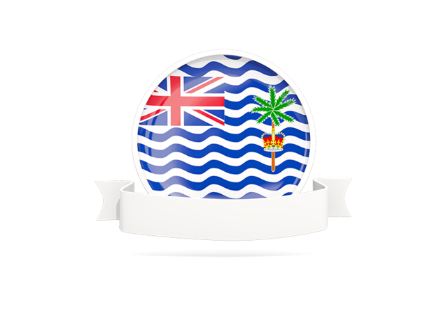 Flag with empty ribbon. Download flag icon of British Indian Ocean Territory at PNG format