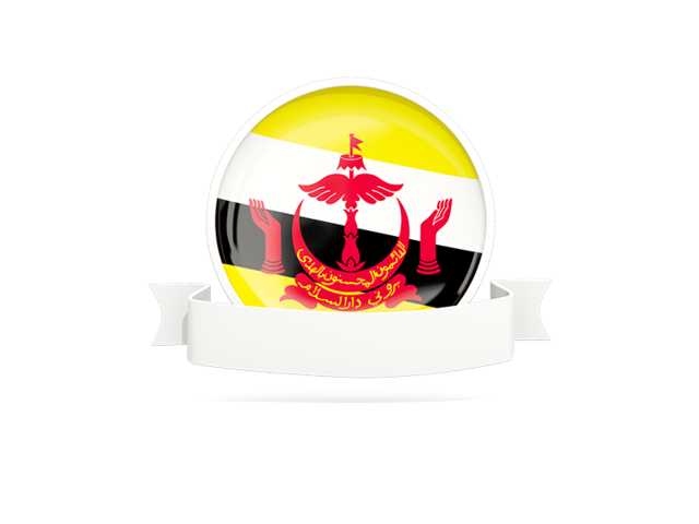 Flag with empty ribbon. Download flag icon of Brunei at PNG format