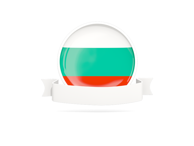 Flag with empty ribbon. Download flag icon of Bulgaria at PNG format