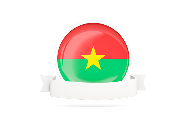 Flag with empty ribbon. Download flag icon of Burkina Faso at PNG format