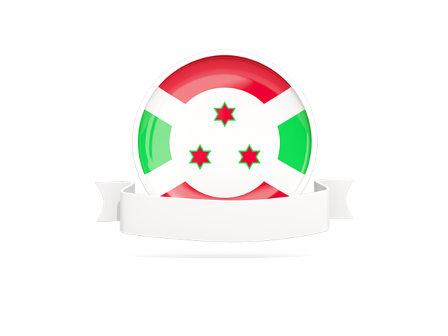 Flag with empty ribbon. Download flag icon of Burundi at PNG format