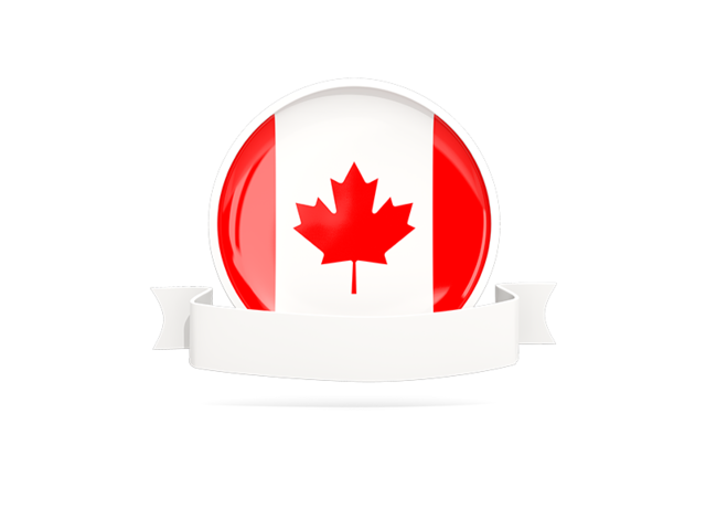 Flag with empty ribbon. Download flag icon of Canada at PNG format