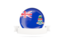 Cayman Islands. Flag with empty ribbon. Download icon.