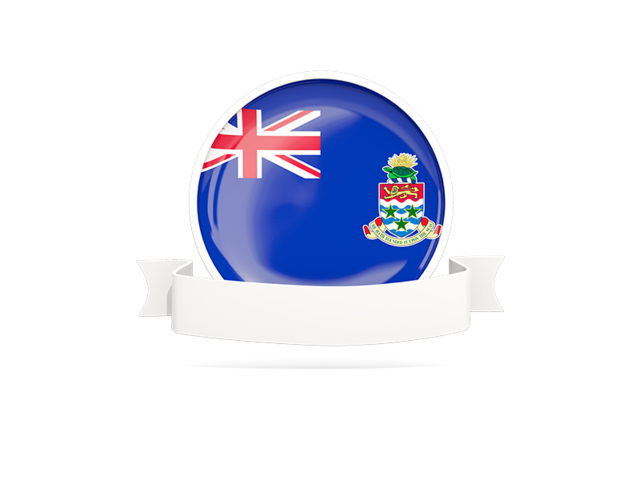 Flag with empty ribbon. Download flag icon of Cayman Islands at PNG format