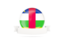 Central African Republic. Flag with empty ribbon. Download icon.