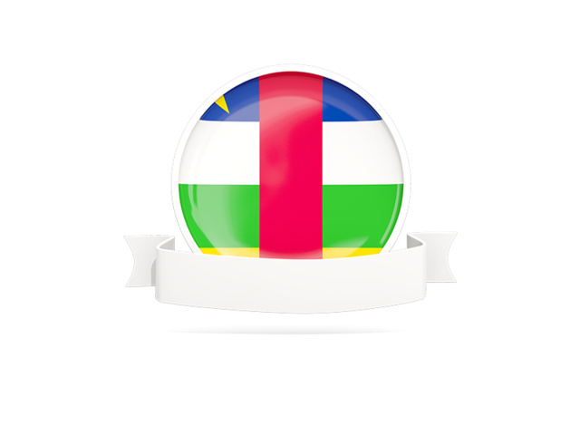 Flag with empty ribbon. Download flag icon of Central African Republic at PNG format