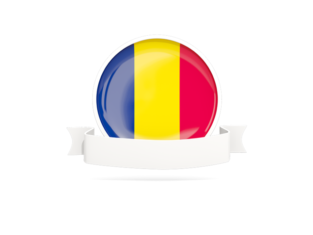 Flag with empty ribbon. Download flag icon of Chad at PNG format