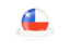 Chile. Flag with empty ribbon. Download icon.