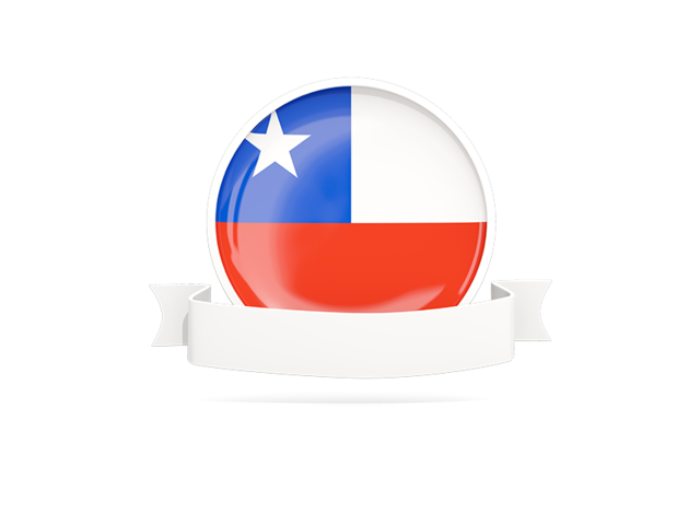 Flag with empty ribbon. Download flag icon of Chile at PNG format