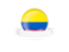 Colombia. Flag with empty ribbon. Download icon.