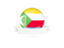 Comoros. Flag with empty ribbon. Download icon.