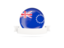 Cook Islands. Flag with empty ribbon. Download icon.