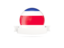 Costa Rica. Flag with empty ribbon. Download icon.