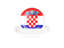 Croatia. Flag with empty ribbon. Download icon.