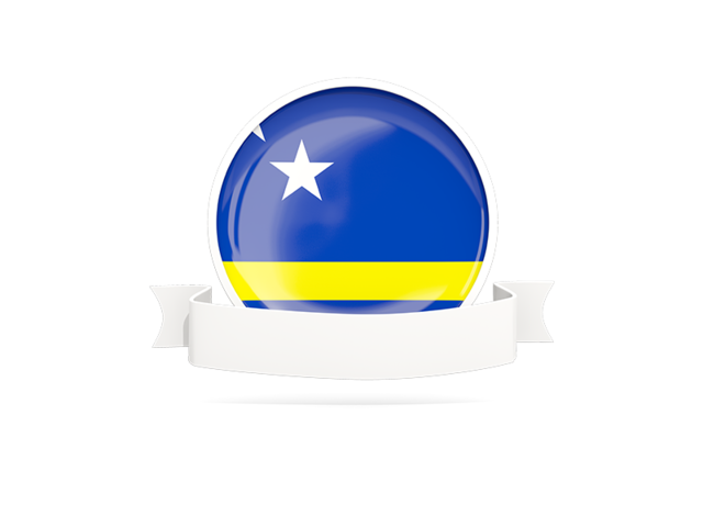 Flag with empty ribbon. Download flag icon of Curacao at PNG format